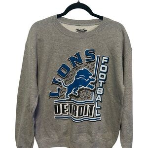 Junk Food Clothing Lions Football Gray Sweater
